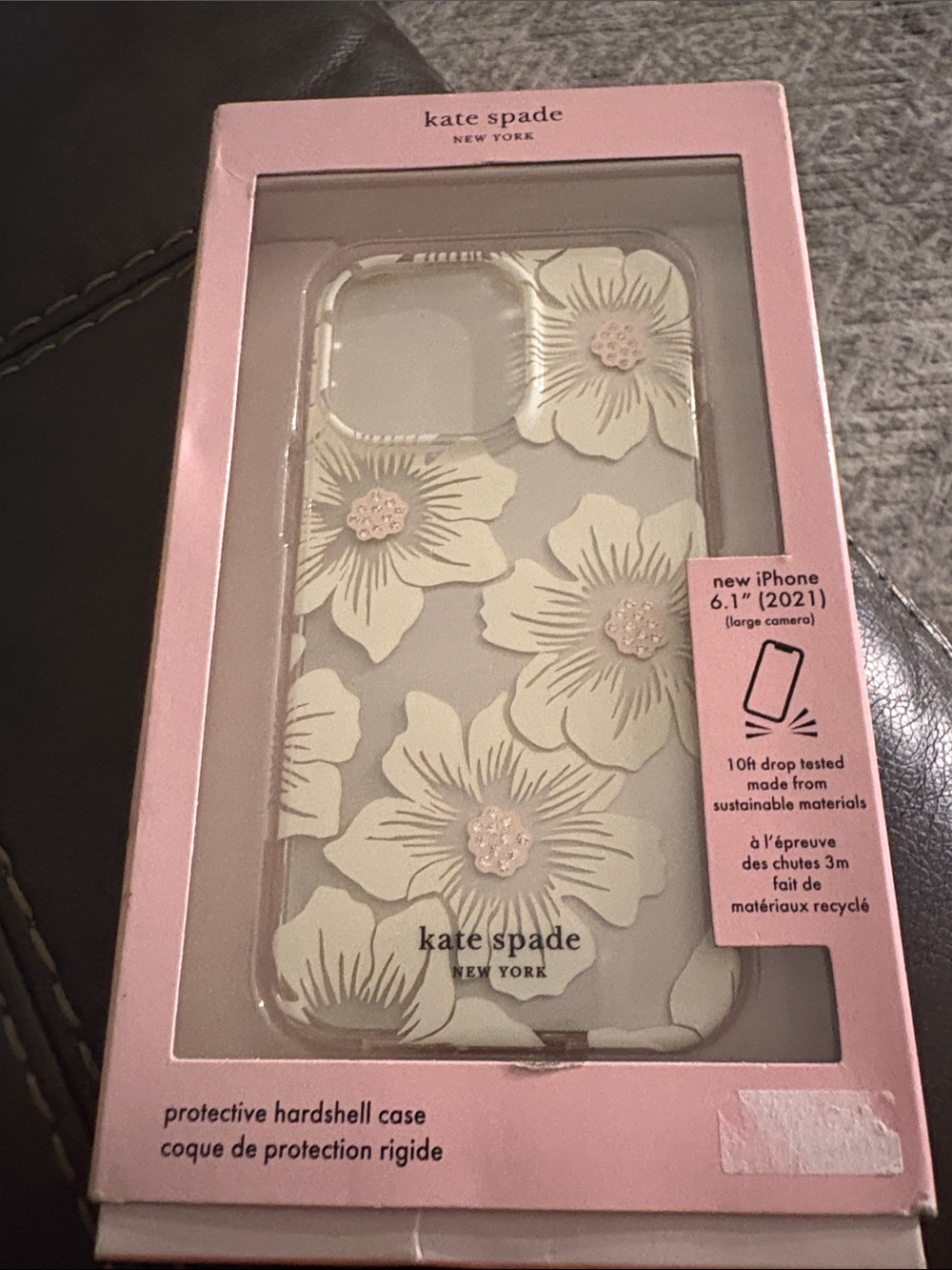 kate spade White Floral Raised-Design iPhone Case